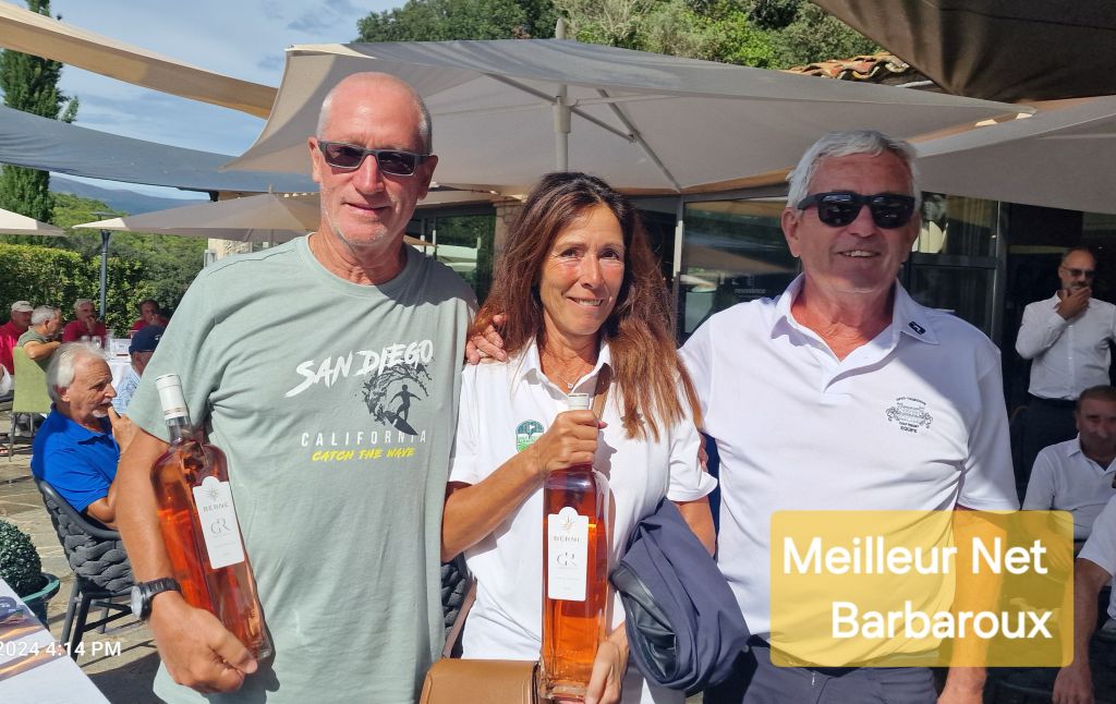 Résultats Barneau à Opio 05/09/24